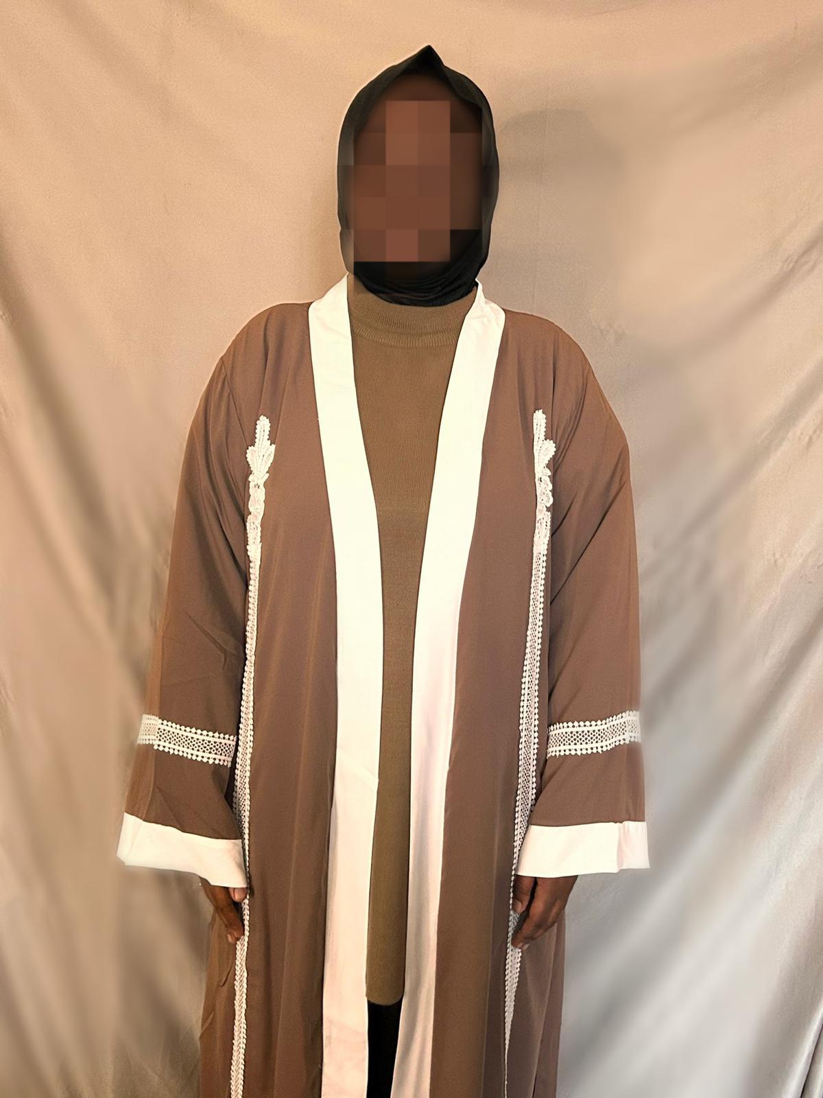 Kimono Marron & Blanc